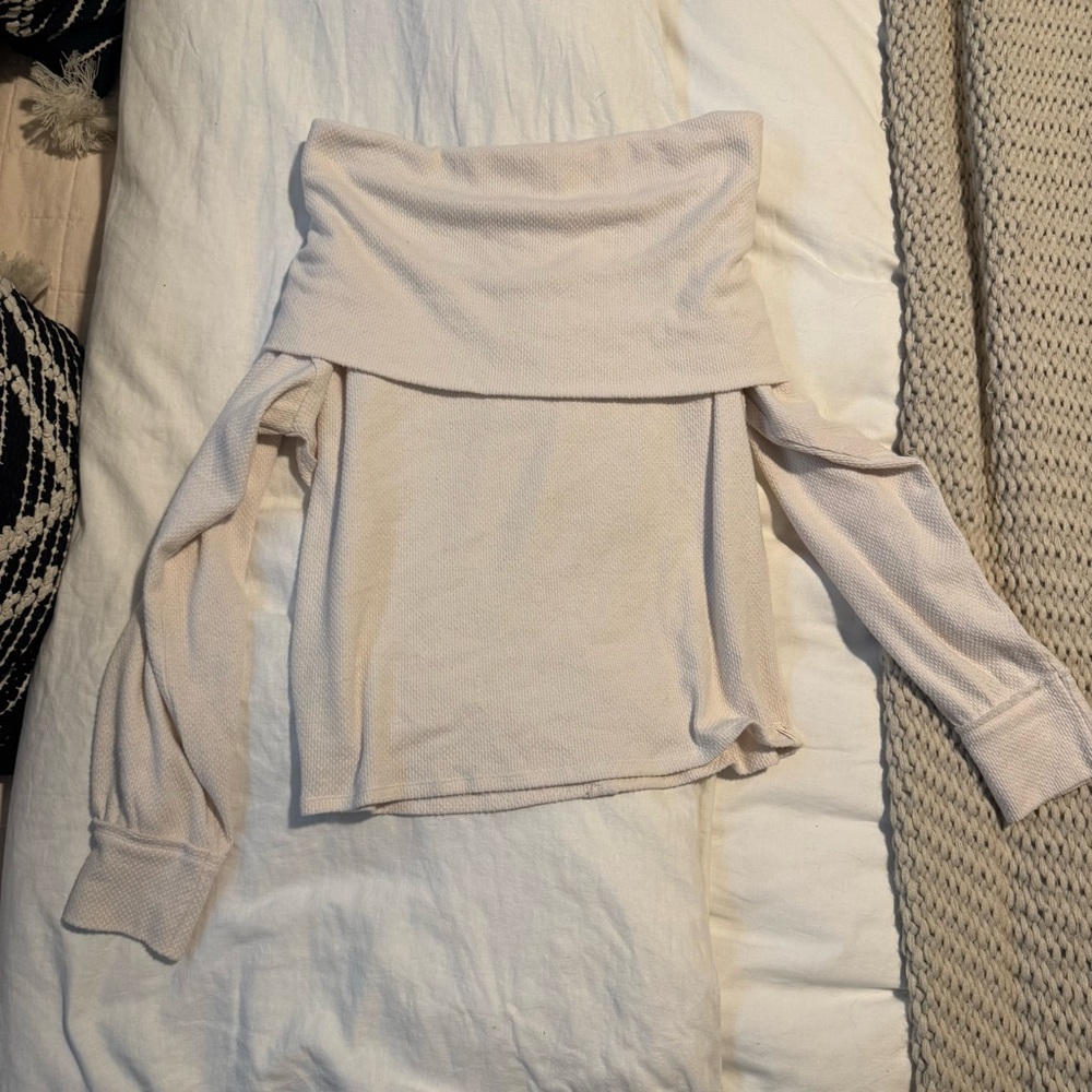 Free people off the shoulder sweater size small
